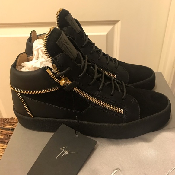 NEW Giuseppe Zanotti Kirk suede mid top sneakers - Picture 2 of 6